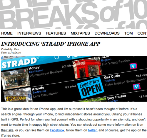 breaksof10.com feature stradd app