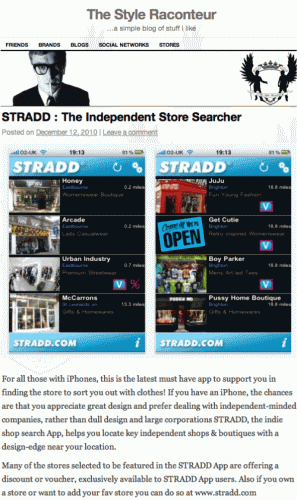thestyleraconteur.com feature Stradd App